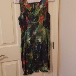 Sleeveless multi colored pencil dress